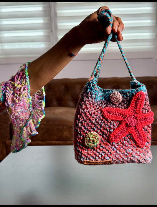 Ocean Breeze Hand-Knitted Bag