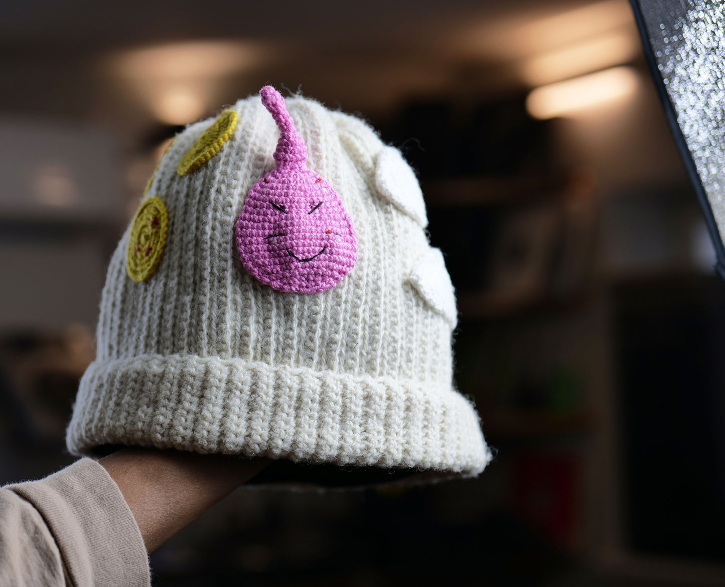 White Knit Hat Buu DBZ